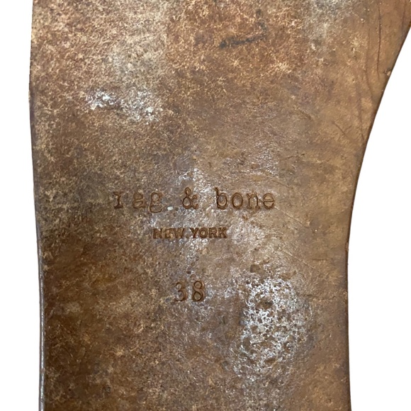 Rag & Bone Sofia Red Leather Loafer Espadrille Flats Size 8.5 - Picture 6 of 6